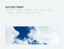 Tablet Screenshot of blueskiestherapy.com